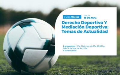 Jornada virtual sobre Derecho y Mediación Deportiva
